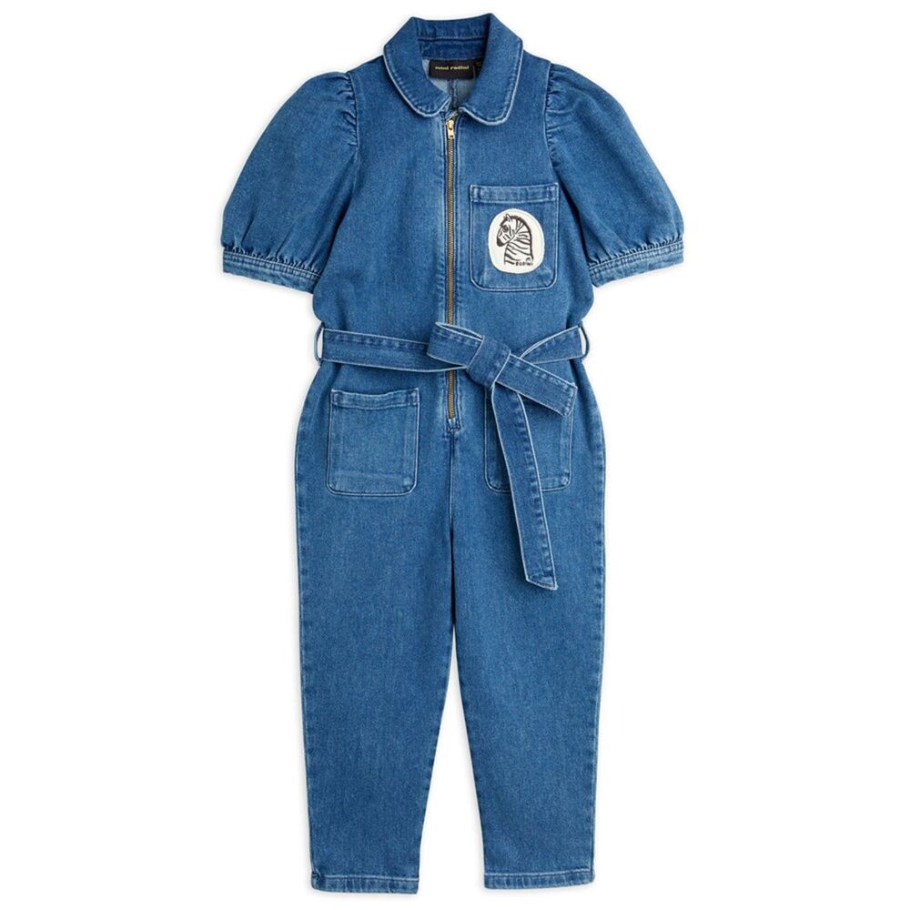 Mini Rodini Zebra Denim Jumpuit 7-8Y